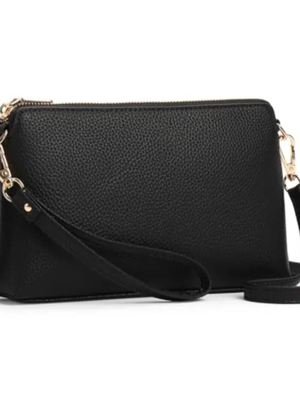 Crossbody Bag for Women RFID Blocking Leather Handbag with Wristlet Strap